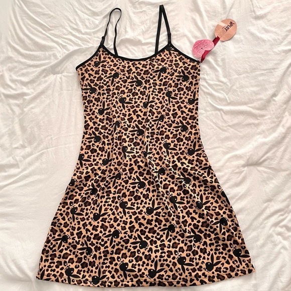 PLAYBOY Other - Playboy Y2K Slip On Cheetah Dress Adjustable Strap​